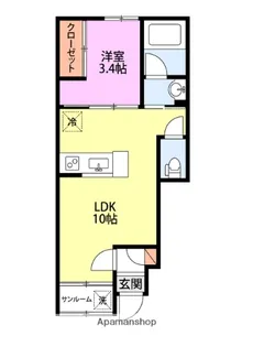 ミルズグランディール川崎B【1階】の間取り