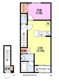 ミルズグランディール川崎B【2階】の間取り
