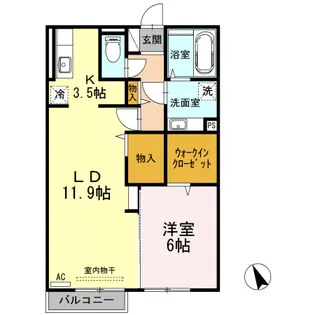 スカイヒルズ (1)【2階】の間取り