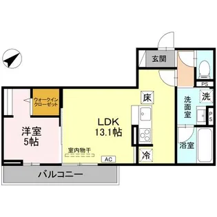 DーROOM弓町I【1階】の間取り