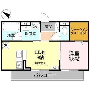 DーROOM弓町II【3階】の間取り