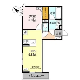 DーROOM弓町II【2階】の間取り