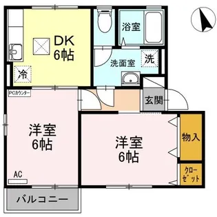 セジュールプラッツ【1階】の間取り