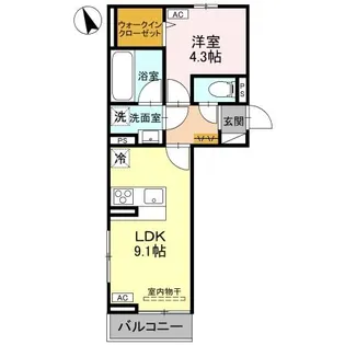 プレミアステイツH【3階】の間取り