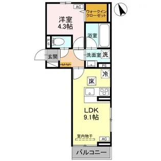 プレミアステイツH【1階】の間取り