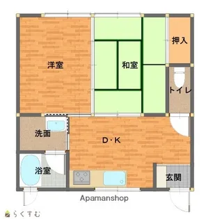 イークラナイン【A2-2号室】の間取り