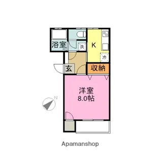 サンライフ江陽【102号室】の間取り