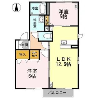 シャリテ A【2階】の間取り