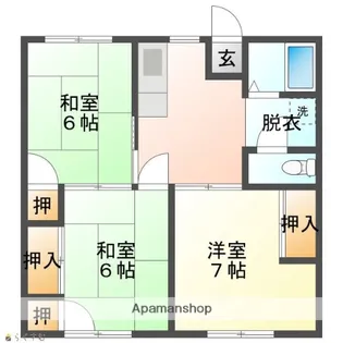スカイコート【101号室】の間取り