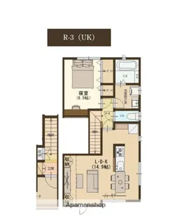 ユーソニアン 東蔵王B【R3号室】の間取り