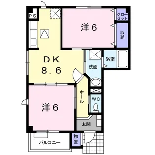 フィオーレA【1階】の間取り