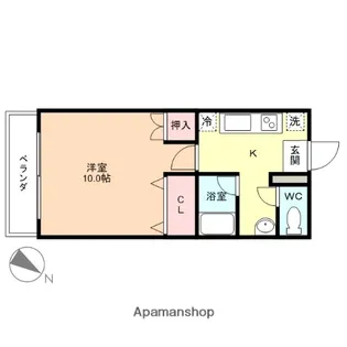 ヴィル五福【3階】の間取り