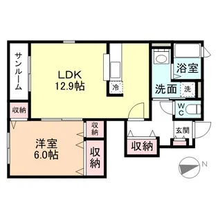 メゾン・ド・シャルムⅦ【1階】の間取り