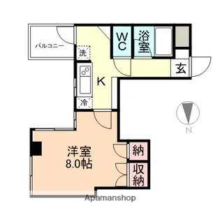 コンチネンタル清水【405号室】の間取り