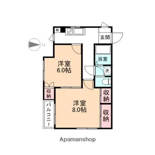 コンチネンタル清水【306号室】の間取り
