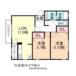 T−スクエアC【1階】の間取り