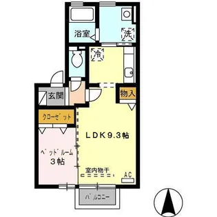 エリタージュ B棟【2階】の間取り