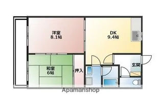 アベニュー布瀬【1階】の間取り