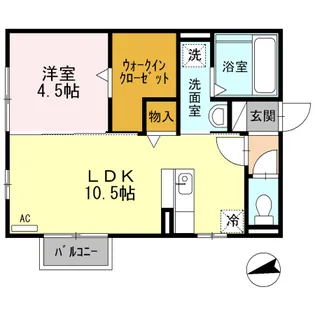 DーROOM堀川【2階】の間取り