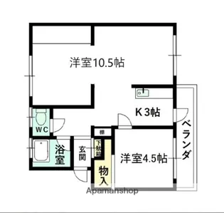 富山県富山市森4丁目【マンション】の間取り