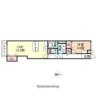 ターミナルハイツ【9-D号室】の間取り