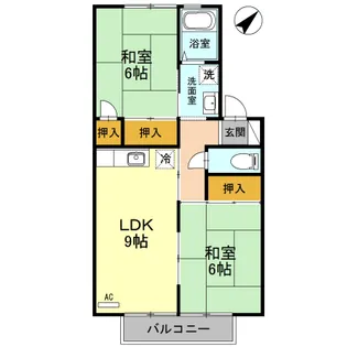 アメニティー中川【2階】の間取り