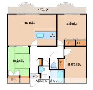 ドルチェ光陽【2階】の間取り