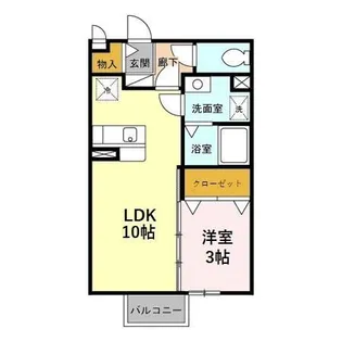 リシェス・オカザキⅡ【1階】の間取り