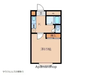 サウスヒルズ【2階】の間取り