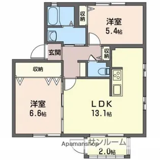 ディアス藤ノ木【1階】の間取り