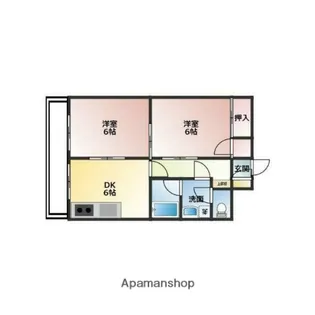 メゾン ドゥ ヴァン上赤江【305号室】の間取り