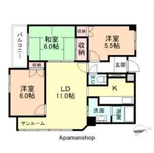 ベルグランデ【5階】の間取り