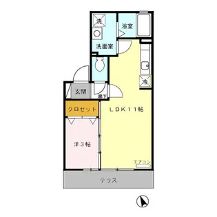 グレース婦中【1階】の間取り