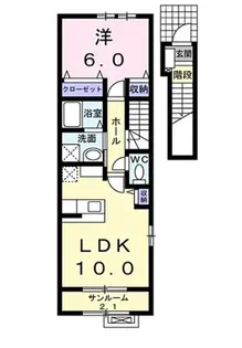 クロワールベルA【2階】の間取り