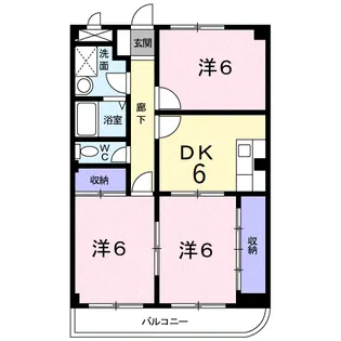 ウインドスクエア【3階】の間取り