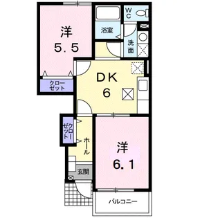 ボン マルシェ アン【1階】の間取り