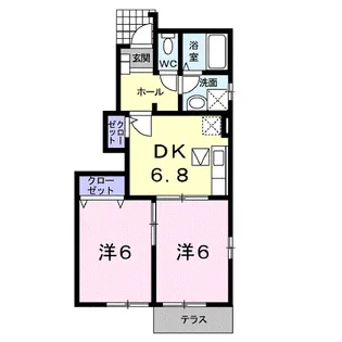 カトルセゾンB【1階】の間取り
