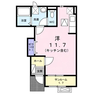 ネオファースト西新庄【1階】の間取り