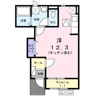 グランMIKI手屋【1階】の間取り