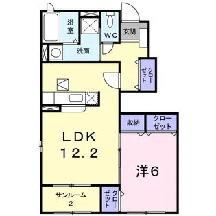 グレイナE【1階】の間取り