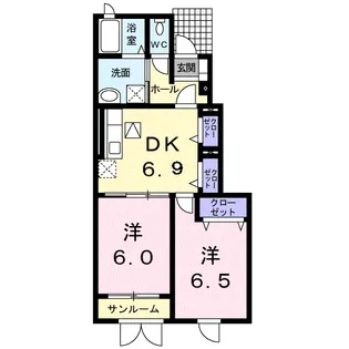 リヴァンスC【1階】の間取り