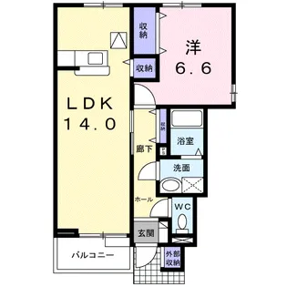 ヴィラ・アミティⅠ【1階】の間取り