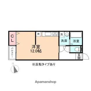 コンチネンタル犬島【101号室】の間取り