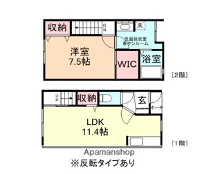ボヌールB【3号室】の間取り