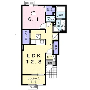 ロハスⅡ【1階】の間取り