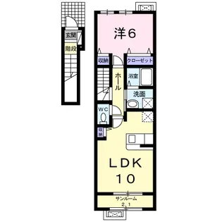 ボンヌ・シャンス【2階】の間取り