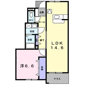 シューネスハイムⅢ【1階】の間取り