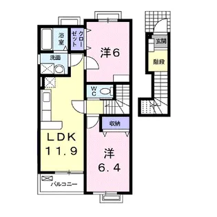 カトルセゾンC【2階】の間取り