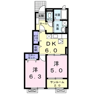 カプリスB【1階】の間取り