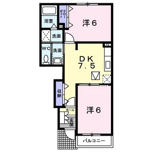 ハルトリーゲルA【1階】の間取り